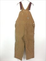 古着 70s USA製 Carhartt パデット ブラウン ダック Wニー ワーク オーバーオール W43 L28 古着 - 古着 通販 ヴィンテージ  古着屋 Dracaena ドラセナ