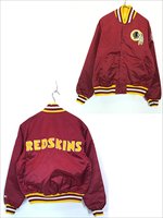 古着 80s USA製 NFL Washington Redskins レッドスキンズ パッチ 光沢 サテン スタジャン ジャケット L 古着 -  古着 通販 ヴィンテージ 古着屋 Dracaena ドラセナ