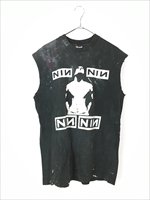 古着 90s USA製 Nine Inch Nails インダストリアル メタル ロック バンド カットオフ ノースリーブ Tシャツ L - 古着  通販 ヴィンテージ 古着屋 Dracaena ドラセナ