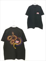 古着 90s USA製 Marlboro 「Snake Pass」 スネーク ヘビ 両面 ポケット Tシャツ ポケT 黒 XL 美品!! - 古着  通販 ヴィンテージ 古着屋 Dracaena ドラセナ