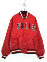 古着 80s USA製 NBA Chicago Bulls ブルズ ナイロン パデット スタジャン ジャケット L 古着 - 古着 通販 ヴィンテージ  古着屋 Dracaena ドラセナ