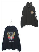 古着 90s Mexico製 HARLEY DAVIDSON シールド ウィング ロゴ プリント コットン メキシカン パーカー XXL 古着 -  古着 通販 ヴィンテージ 古着屋 Dracaena ドラセナ