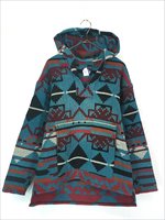 古着 80s USA製 WoolRich ネイティブ チマヨ 総柄 ウール ブランケット