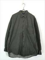 古着 90s GAP ダマスク 小紋柄 総柄 コットン ボタンダウン シャツ M - 古着 通販 ヴィンテージ 古着屋 Dracaena ドラセナ