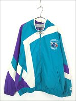 古着 90s STARTER NBA Charlotte Hornets ホーネッツ ナイロン 