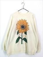 古着 80-90s ひまわり サンフラワー アート スウェット