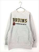 古着 90s USA製 Champion Reverse Weave NHL Boston Bruins ブルー