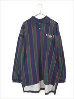 古着 90s USA製 e.n.u.f international マルチ ストライプ 長袖