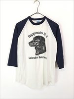 レディース 古着 70s USA製 ラブラドール レトリバー 犬 わんちゃん 9分袖 長袖 ラグラン Tシャツ ロンT S 古着 - 古着 通販  ヴィンテージ 古着屋 Dracaena ドラセナ