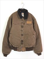 古着 90s Carhartt ウエスタン ヨーク チョコレート ダック 防寒 パデット サンタフェ ジャケット L 古着 - 古着 通販 ヴィンテージ  古着屋 Dracaena ドラセナ