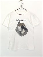 レディース 古着 90s USA製 犬 シュナイザー アニマル BIG プリント Tシャツ S 古着 - 古着 通販 ヴィンテージ 古着屋  Dracaena ドラセナ