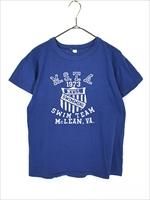 ビンテージスマイルフェイス Tシャツ 染み込み古着70sサックスグリーンL 古着 80s Zig-Zag 「Let's Get Stoned」 カラフル ミラー 鏡