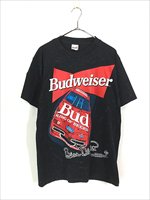 古着 90s USA製 Budweiser ビール 企業 レーシング メッセージ 総柄 ペンキ Tシャツ M 美品!! 古着 - 古着 通販 ヴィンテージ  古着屋 Dracaena ドラセナ