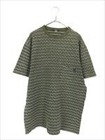 古着 80s STUSSY 最初期 黒タグ 100%コットン ジャガード ボーダー 