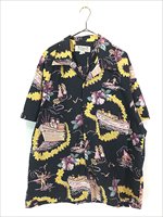 古着 80s USA製 The Original Hawaiian Shirt Co LURLINE ハイビスカス 