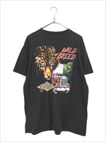 古着 90s USA製 3D EMBLEM 「WILD BREED」 ヒョウ タイガー イーグル ダンプ トラック Tシャツ L 古着 - 古着 通販  ヴィンテージ 古着屋 Dracaena ドラセナ