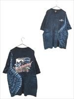 USA製 Harley-Davidson タイダイ袖丈 ネイビーTシャツ 古着