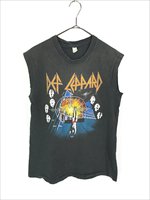 レディース 古着 80s USA製 DEF LEPPARD 「Rock Brigade」 ハード ロック バンド ノースリーブ Tシャツ タンクトップ  M 古着 - 古着 通販 ヴィンテージ 古着屋 Dracaena ドラセナ