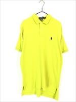 古着 Polo Ralph Lauren ワンポイント ソリッド ポロシャツ ネオン