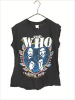 レディース 古着 80s Canada製 The Who 「Farewell Tour」 ロック バンド パキ綿 ノースリーブ Tシャツ タンクトップ  M 古着 - 古着 通販 ヴィンテージ 古着屋 Dracaena ドラセナ