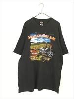 Harley-Davidson ★ バナーイーグル ヴィンテージ Tシャツ 古着 90s USA製 HARLEY DAVIDSON 豪華 V2 & サンダー パターン T