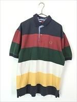 古着 90s TOMMY HIFFIGER カラフル ボーダー カノコ ポロシャツ