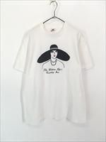 レディース 古着 90s USA製 女性 赤リップ BIG アート メッセージ