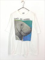 古着 90s USA製 マナティー 「DON'T SAY GOODBYE」 シーアニマル Tシャツ L 古着 - 古着 通販 ヴィンテージ 古着屋  Dracaena ドラセナ