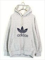 古着 80s adidas BIG トレフォイル 刺しゅう スウェット パーカー M位 古着 - 古着 通販 ヴィンテージ 古着屋 Dracaena  ドラセナ