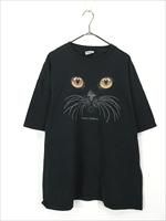 古着 90s 猫 ねこちゃん アニマル BIG フェイス Tシャツ XL 古着