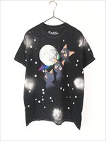 レディース 古着 Sailor Moon 美少女戦士 セーラームーン ルナ 逆輸入 キャラクター Tシャツ 黒 L 古着 - 古着 通販 ヴィンテージ  古着屋 Dracaena ドラセナ