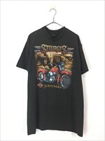 古着 90s USA製 3D EMBLEM HARLEY DAVIDSON 「STURGIS」 バッファロー バイク グラフィック Tシャツ XL  古着 - 古着 通販 ヴィンテージ 古着屋 Dracaena ドラセナ