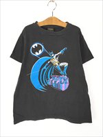 キッズ 古着 80s USA製 BATMAN バットマン アメコミ キャラクター マーク プリント Tシャツ 黒 XL 12歳以上位 古着 - 古着  通販 ヴィンテージ 古着屋 Dracaena ドラセナ