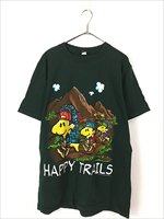 古着 90s USA製 Snoopy スヌーピー ウッドストック 登山 キャンプ Tシャツ L 古着 - 古着 通販 ヴィンテージ 古着屋  Dracaena ドラセナ