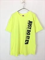 古着 90s USA製 NIKE 「JUST DO IT」 蛍光 ネオン Tシャツ XL