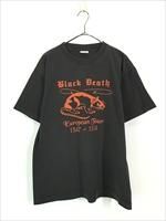 古着 90s USA製 BLACK DEATH 「European Tour 1347-1351