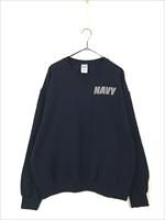 古着 00s USA製 Sofee 「NAVY」 両面 リフレクター ミリタリー スウェット トレーナー L - 古着 通販 ヴィンテージ 古着屋  Dracaena ドラセナ