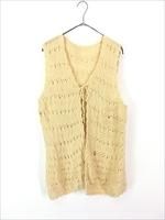 used レトロ 模様編み ニット ベスト 古着 ヴィンテージ vintage