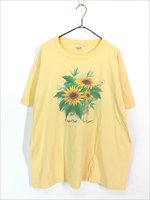 古着 90s USA製 ひまわり サンフラワー アート Tシャツ XL 古着 - 古着 通販 ヴィンテージ 古着屋 Dracaena ドラセナ