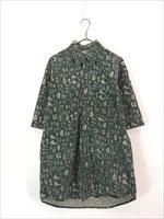 古着 90s WoolRich ブーツ ツール アウトドア 総柄 半袖