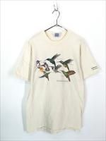 古着 00s カラフル ハミングバード ハチドリ 両面 Tシャツ M