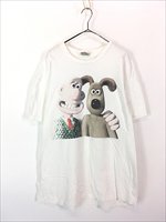 古着 90s Wallace and Gromit ウォレス グルミット クレイ アニメ キャラクター Tシャツ XL 古着 - 古着 通販  ヴィンテージ 古着屋 Dracaena ドラセナ