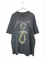 古着 90s USA製 METALLICA × Pushead 「Don't Tread on Me」 ヘヴィ メタル ロック バンド ダメージ Ｔシャツ  XL位 - 古着 通販 ヴィンテージ 古着屋 Dracaena ドラセナ