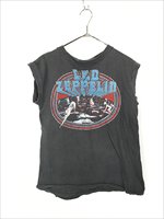 古着 70s LED ZEPPELIN 「Houses of the Holy」 ヘヴィ メタル ロック バンド ノースリーブ Tシャツ タンクトップ  L位 - 古着 通販 ヴィンテージ 古着屋 Dracaena ドラセナ