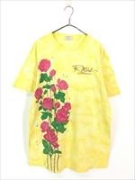 90s 陰陽Tシャツ XLサイズ yinyang ローズ 薔薇 - メルカリ