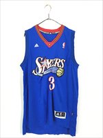 古着 adidas NBA Philadelphia 76ers SIXERS No3 「IVERSON」 メッシュ タンクトップ L 古着 - 古着  通販 ヴィンテージ 古着屋 Dracaena ドラセナ