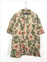 レディース 古着 90s LAUREN RalphLauren 花 フラワー 総柄