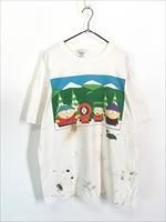 90s古着 アニメTシャツ サウスパーク カイル ビッグプリント 白