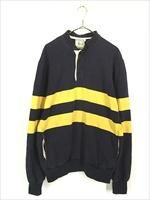 古着 80s LANDS' END 「Rugby Jersey」 太ピッチ ワイド