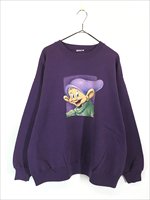 古着 90s Disney 白雪姫 7人の小人 Dopey おとぼけ キャラクター スウェット トレーナー XL位 古着 - 古着 通販 ヴィンテージ  古着屋 Dracaena ドラセナ